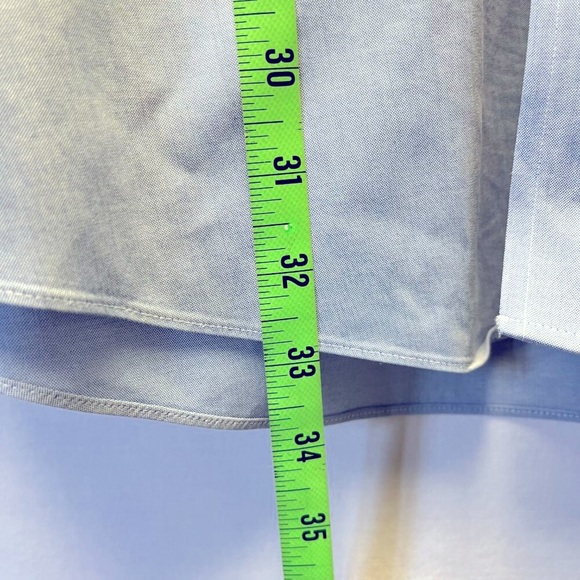 Men's Brooks Brothers Long Sleeve Button Down Polo Shirt Blue Size 17 1/2-4/5 - Picture 8 of 11